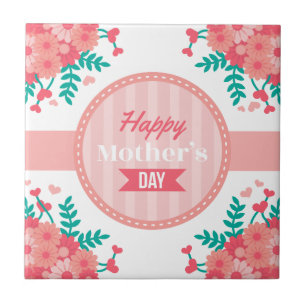 mothers day floral tile