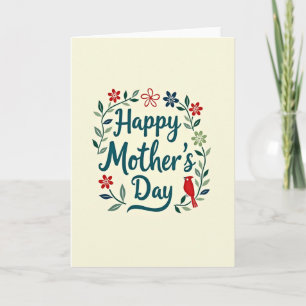Mothers Day Floral Wishes Card