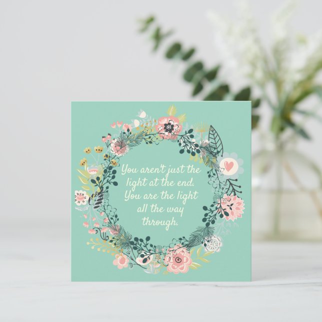 Mother's Day Florals Customize Message Holiday Card (Standing Front)
