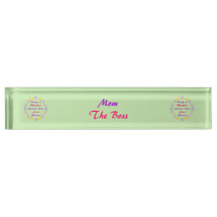 Mothers Day Flowers and Butterflies Custom Nameplate