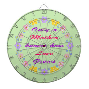 Mothers Day Flowers and Butterflies Dartboard