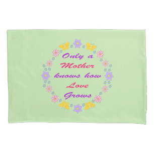 Mothers Day Flowers and Butterflies Double Sided Pillowcase