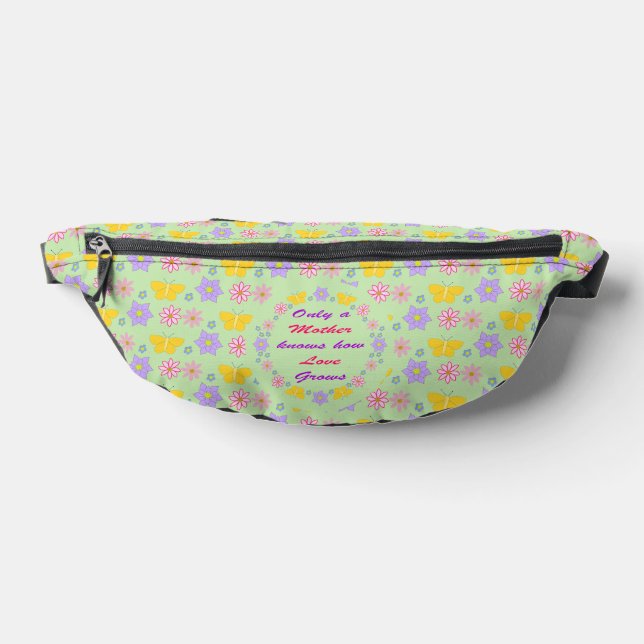 Mothers Day Flowers and Butterflies Fanny Pack (Lay Down)