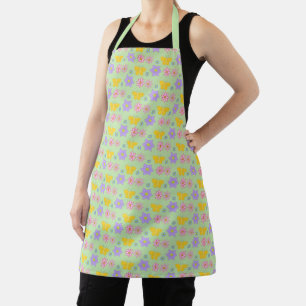 Mothers Day Flowers and Butterflies Patterned Apron