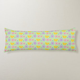 Mothers Day Flowers and Butterflies Patterned Body Pillow