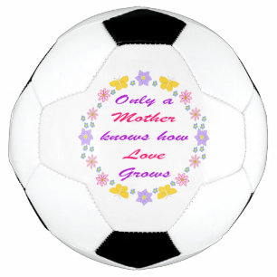 Mothers Day Flowers and Butterflies Soccer Ball