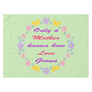 Mothers Day Flowers and Butterflies Tablecloth