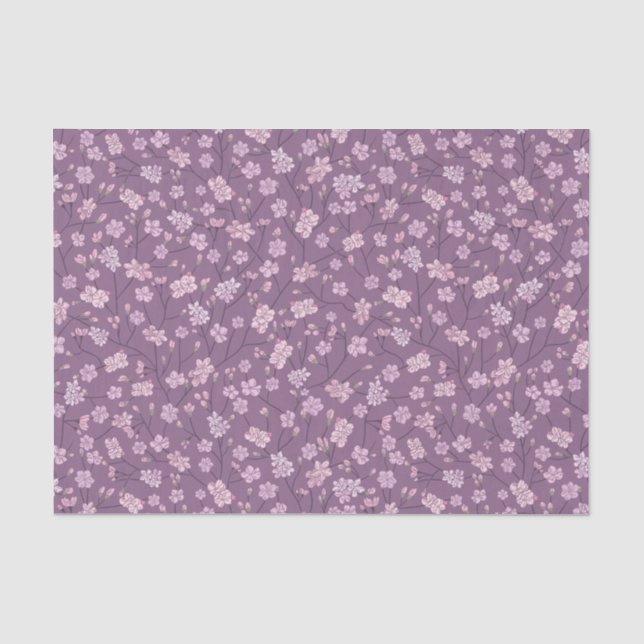 Mother's Day Flowers Buds on Tree Branches Tissue Paper (Front)