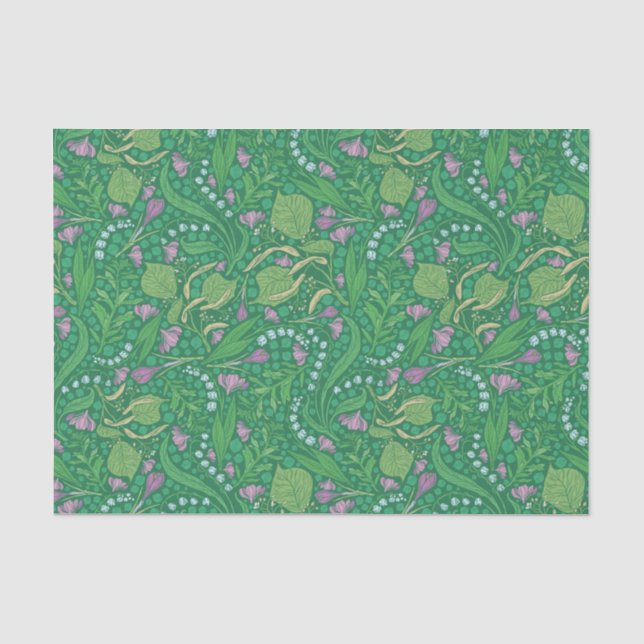 Mother's Day Flowers Lily of the Valley Crocus Tissue Paper (Front)