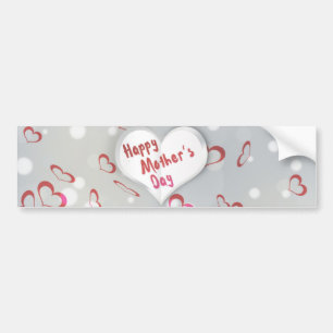 Mother's Day Folded Paper Heart - Bumper Sticker