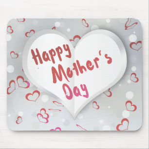 Mother's Day Folded Paper Heart - Mousepad