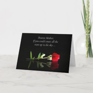 Mother's Day for Mom Beautiful Rose and Stars Card