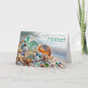 Mothers Day for Mom or Mother Pretty Sea Glass Card
