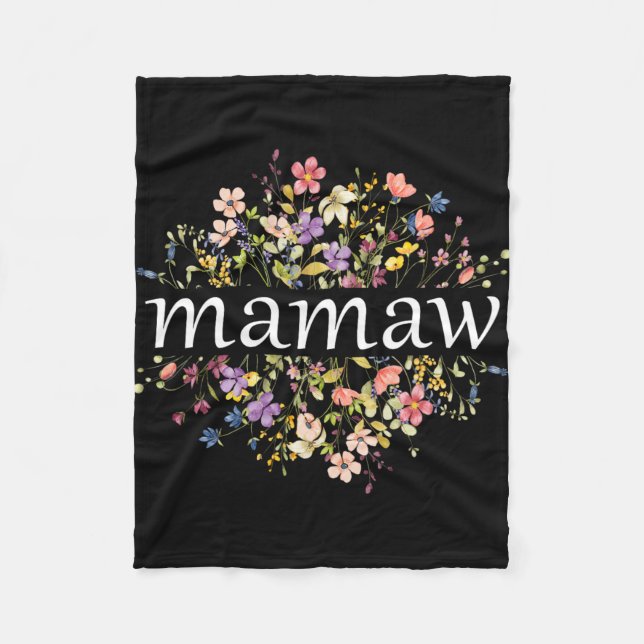Mothers Day For Mom Wildflower Floral Women#39; #3 Fleece Blanket (Front)