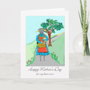 Mother's Day for Mum with Mother Cat and Kittens Card