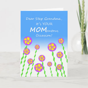 Mother's Day for Step Grandma, MOMentous Occasion Card