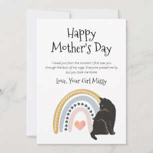 Mother's Day From Cat Holiday Card