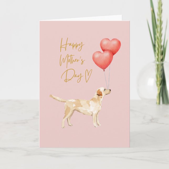 Mother's Day From Dog - Labrador Retrieve Mom Card (Front)