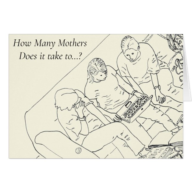 Mothers Day Funny Computer Mum quote (Front Horizontal)