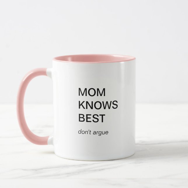 Mother's Day Funny Modern Best Mom Mug (Left)