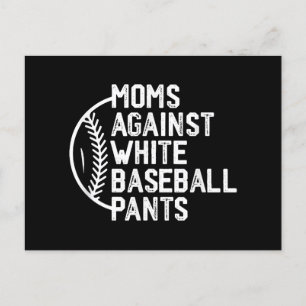 Mothers Day Game Day Moms Against White Baseball P Holiday Postcard