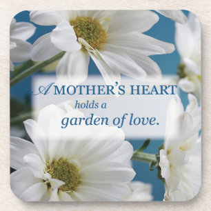 Mother's Day Garden of Love, Daisies, Blue Sky Coaster