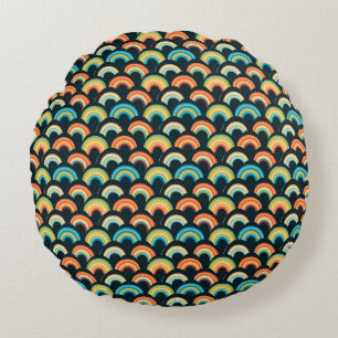 Mother's Day Gift   Colourful Rainbow Round Pillow