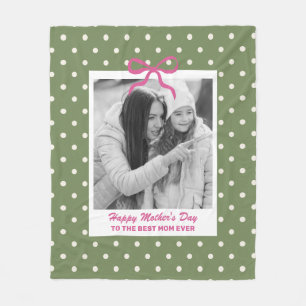 Mother's Day Gift for Best Mom Ever Custom Photo Fleece Blanket