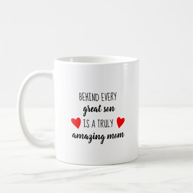 Mothers Day Gift from Son Love Mom Mommy Quote Coffee Mug (Left)