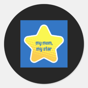 Mother's Day Gift I My Mom Classic Round Sticker