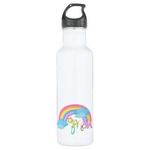 Mother's Day Gift Idea   Custom  Rainbow Mom 710 Ml Water Bottle