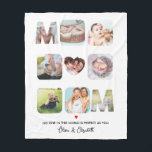 Mothers Day Gift Mom Birthday Family Photo Custom  Fleece Blanket<br><div class="desc">Mothers Day Gift Mom Birthday Family Photo Custom</div>