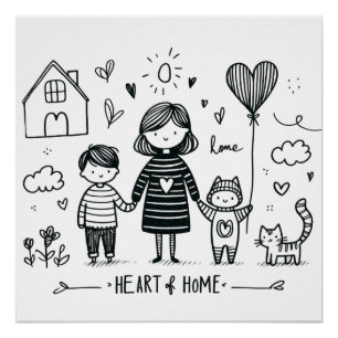 Mother's Day Gift   Mom Heart Of Home Poster