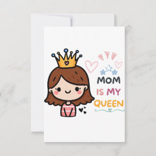 Mother's Day Gift Mom Is My Queen RSVP Card