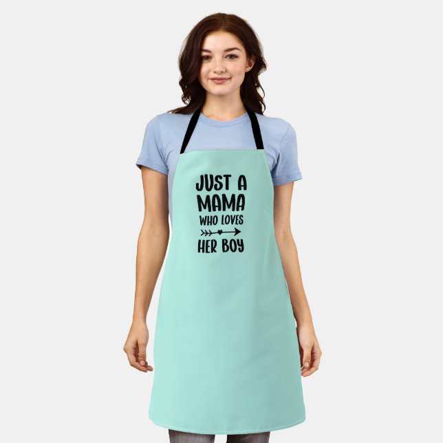 Mothers Day Gift Mom son matching kitchen Apron (Worn)