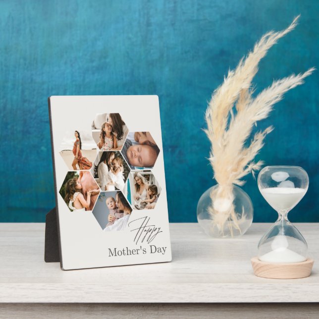 Mother's Day Gift Personalized MOMMY Photo Collage Plaque (Side)