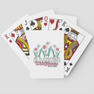 Mother's Day Gift Raising Wildflower Mom Of Girl Playing Cards