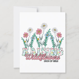 Mother's Day Gift   Raising Wildflower Mom Of Girl Postcard