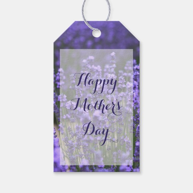 Mothers Day Gift Tags Purple Lavender (Front)