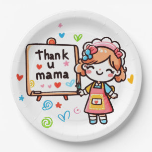 Mother's Day Gift Thank You Mama Paper Plate