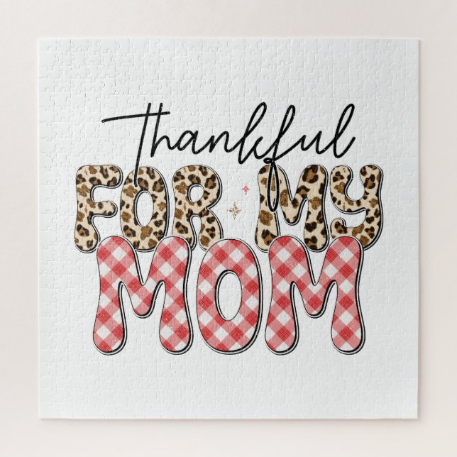 Mother's Day Gift | Thankful For My Mom Jigsaw Puzzle (Vertical)