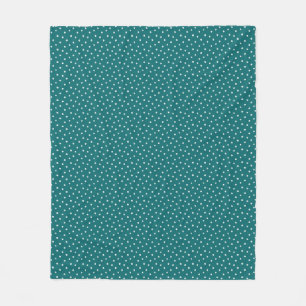 Mother's Day Gift Tiny Daisies On Teal Fleece Blanket