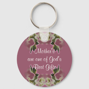 Mother's Day Gift Vintage Roses - Dusty Rose Keychain