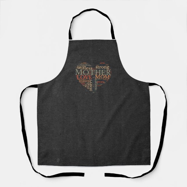Mother's Day Gift | Wonderful Qualities of Mom  Apron (Front)