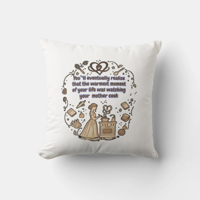 mother's day gifts throw pillow (Front)