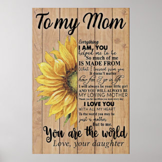 mothers day gifts, to my mom loving poster