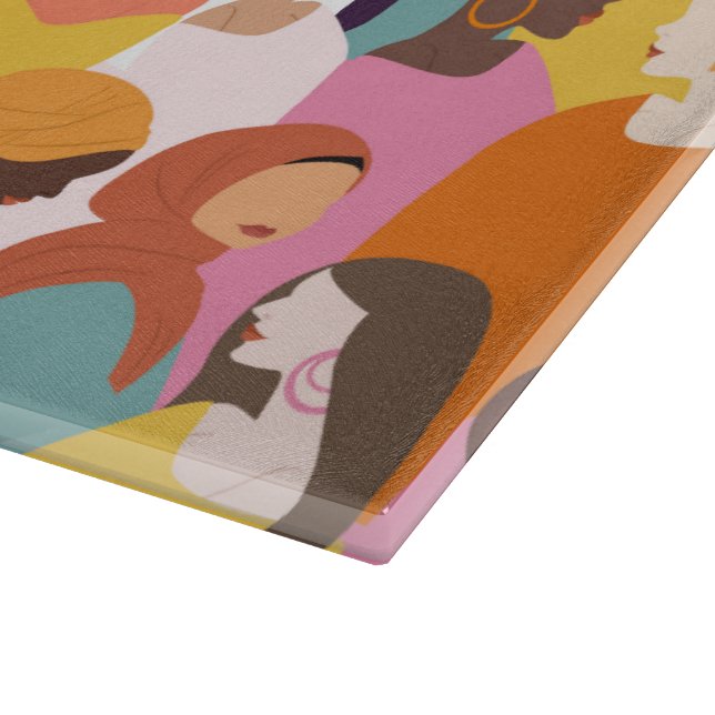 Mother's Day Glass Cutting Board (Corner)