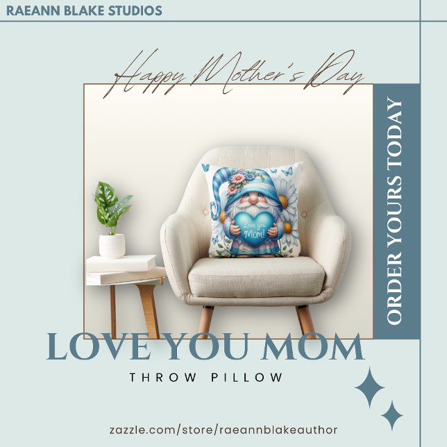 Mother's Day Gnome Throw Pillow (Creator Uploaded)