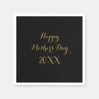 Mother's Day Golden Gold Black Elegant 2023