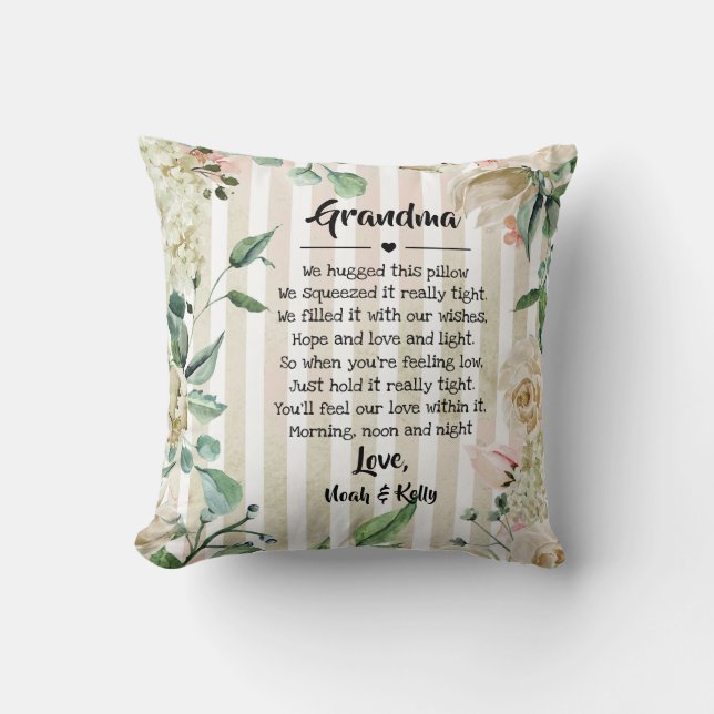 Mother's Day Grandma Grammy Nana from Grandkids Throw Pillow (Front)